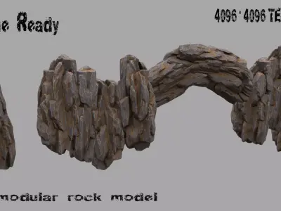 Rock Mount Low-poly 3D model buy