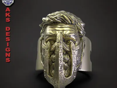 Biker ring face mask v156 3D print model
