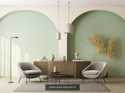 5 Interior living room scene collection Vol 2 3D Model Pack