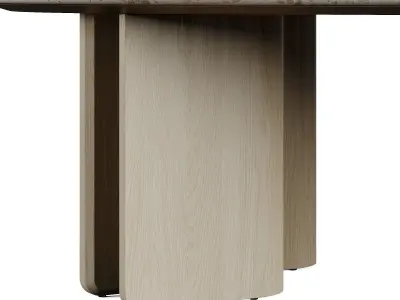 Arhaus Jaira Coffee Oval Table Low-poly 3D model