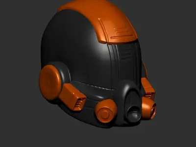 helmet high poly sculpt 3d printable ver 7 3D model 3D model 207