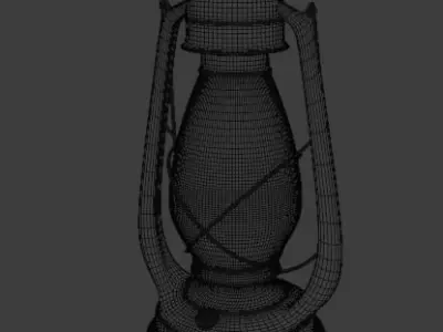 Old lantern Low-poly 3D model