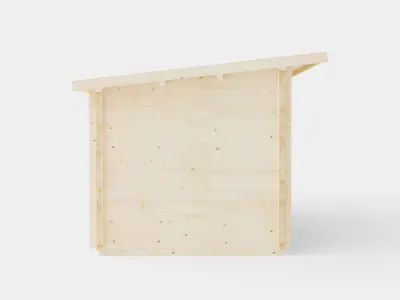 Sauna Wood Low-poly 3D model