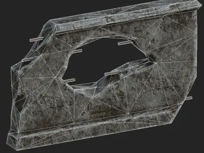 Wall 08 Pbr Low-poly 3D model
