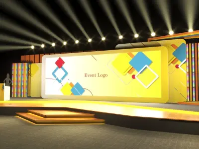 Virtual stage 3D model