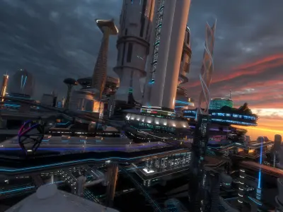  Central business district v.2. Future city 7 Night 