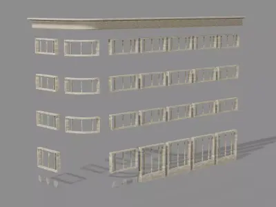 New York Modern City Building V2 3D Model Low-poly 3D model