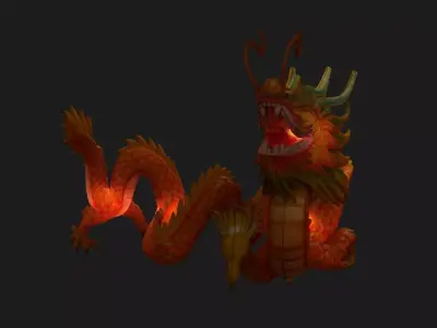 Chinese Dragon Lantern  Low-poly 3D model
