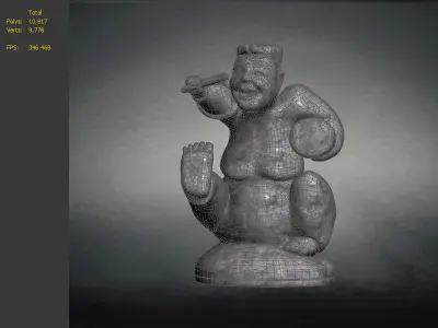 Rap Figurines clay figurines artifacts drummers 3D model