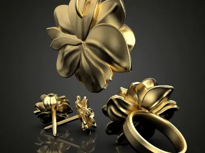 Lotus Flower Set 3D print model