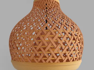 Misterhult Woven Pendant Lamp By Pbr Materials 3D model