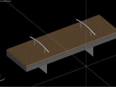 Outdoor bench 3D model