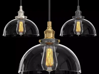 CLEAR GLASS DOME PENDANT 3D model