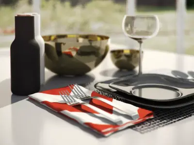 Table Set 04 3D model