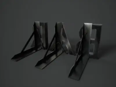 Bar Neon sign PBR Low-poly 3D model