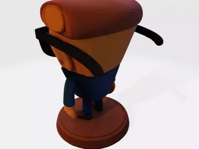 Stylized 3D Pizza Steave Printable Character 3D print model
