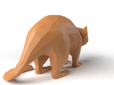 Mouse Low Poligonal Low-poly 3D model