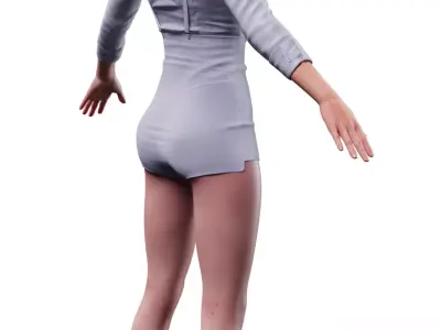 CHLOE Detroit Become Human  White Romper 3D model