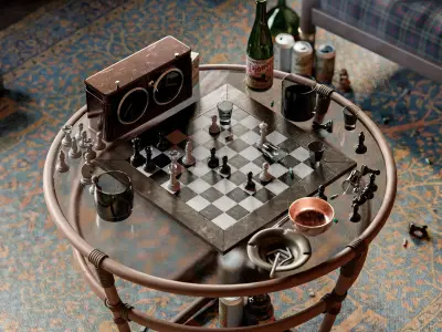 Queens Gambit - Social Scene 3D model