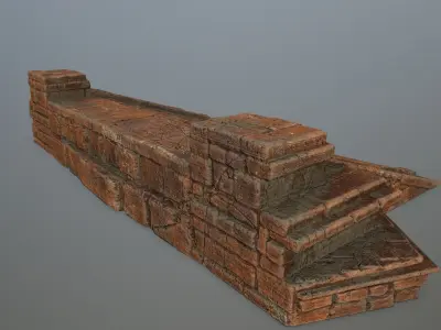 stair brick chimney Low-poly 3D model purchase