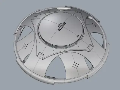 UFO concept mood lighting media player 3D modeling source 3D print model