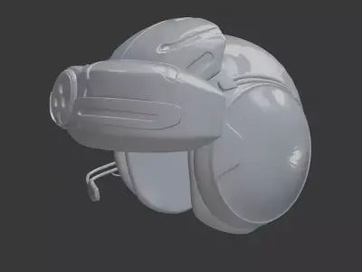 Futuristic Sci Fi Helmet 3D Printable 3D print model
