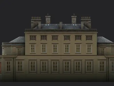 Grey Abbey House Low-poly 3D model