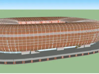 Allianz arena with interior 3D model