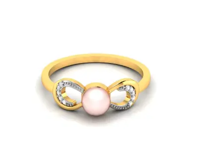 Diamond Ring For Women 3d Print Model 3D print model 62