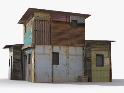 Slum x18 Low-poly 3D model purchase
