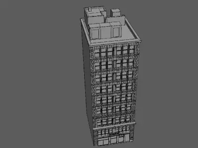 buiding tall building in sky 3D model