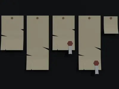 Cartoon fantasy posters Polygonal Style Low-poly 3D model