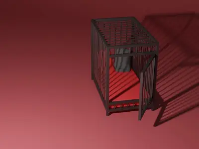 Cage bed 3D model