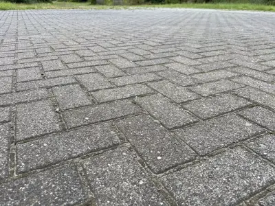 Contemporary Herringbone Concrete Pavers  Texture