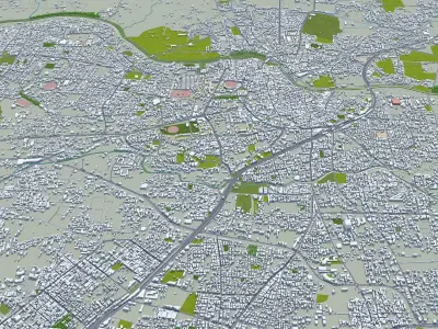 Nashik Maharashtra India 30km Low-poly 3D model