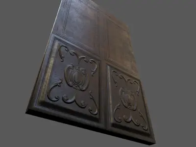 Old Wood Wall Low-poly 3D model buy
