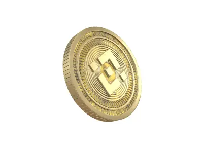 Binance Coin v4 002 Low-poly 3D model