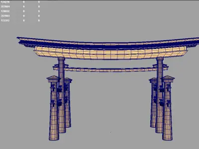 Japan Gate 3D model