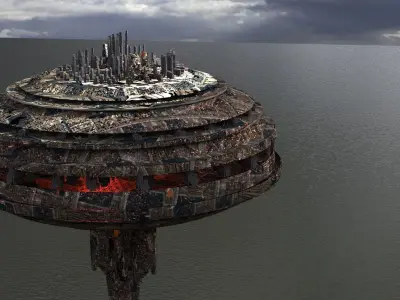 High detail space station 3D model