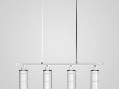 Four-bulb Ceiling Lamp 11 3D model