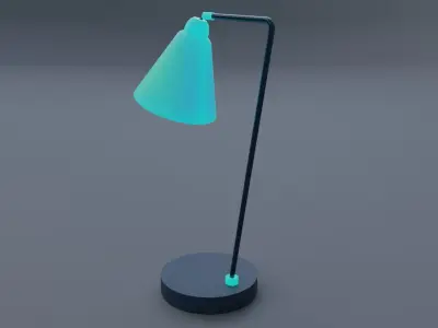 Awesome Blue Table Lamp Blue Rgb Lamp Free low-poly 3D model