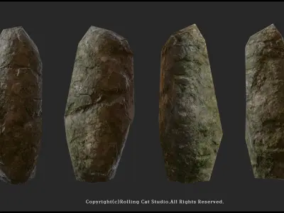 Realistic Rocks Pack A Low-poly 3D model