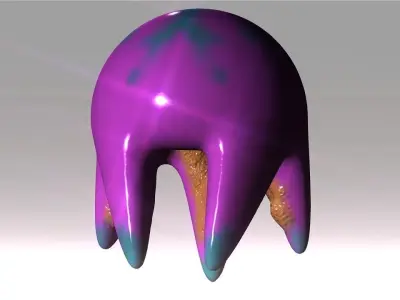 Cartoon Jelly Octopus  Low-poly 3D model