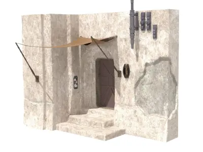 Nevarro Cantina Entrance 1-18 scale Kenner-Hasbro 3D print model