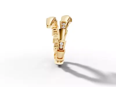 Snake Scale Wrap Ring   Jewelry Collection 003 3D print model