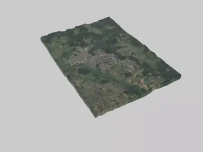 Izhevsk City Low-poly 3D model