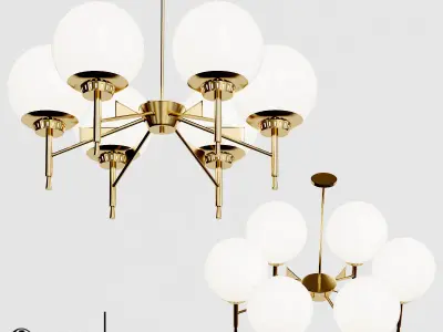 1950s Dining Chandelier from Italy 3D model