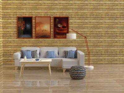 Living Room Low-poly 3D model