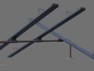 Seesaw 1C Low-poly 3D model