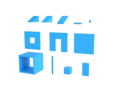 Pack011 Game Level Objects Low-poly 3D model